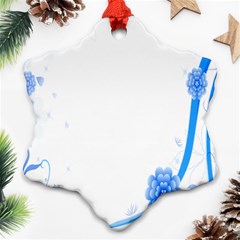 Flower Blue Sunflower Star Sexy Ornament (snowflake)