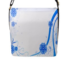 Flower Blue Sunflower Star Sexy Flap Messenger Bag (l) 