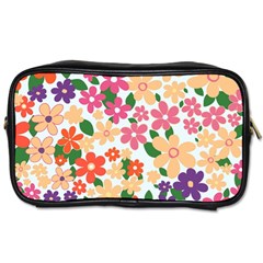 Flower Floral Rainbow Rose Toiletries Bags 2-Side