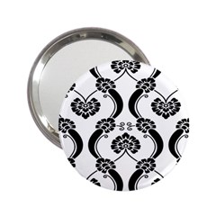 Flower Floral Black Sexy Star Black 2 25  Handbag Mirrors by Mariart