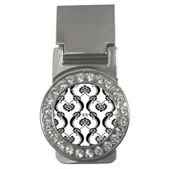 Flower Floral Black Sexy Star Black Money Clips (cz)  by Mariart