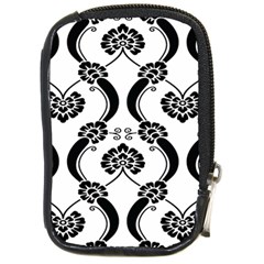 Flower Floral Black Sexy Star Black Compact Camera Cases by Mariart