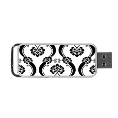 Flower Floral Black Sexy Star Black Portable Usb Flash (one Side)