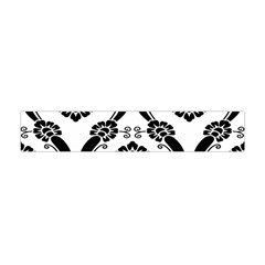 Flower Floral Black Sexy Star Black Flano Scarf (mini)