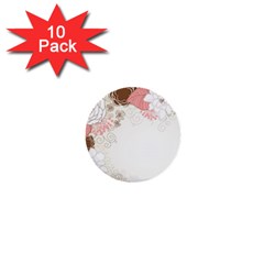 Flower Floral Rose Sunflower Star Sexy Pink 1  Mini Buttons (10 Pack) 