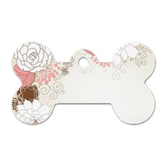 Flower Floral Rose Sunflower Star Sexy Pink Dog Tag Bone (two Sides)