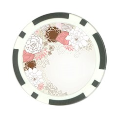 Flower Floral Rose Sunflower Star Sexy Pink Poker Chip Card Guard by Mariart