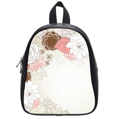 Flower Floral Rose Sunflower Star Sexy Pink School Bag (small)