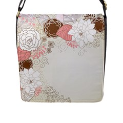 Flower Floral Rose Sunflower Star Sexy Pink Flap Messenger Bag (l) 