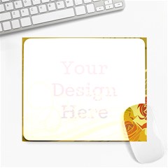 Flower Floral Yellow Sunflower Star Leaf Line Gold Large Mousepads by Mariart