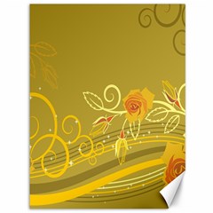 Flower Floral Yellow Sunflower Star Leaf Line Gold Canvas 36  X 48   by Mariart