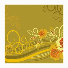 Flower Floral Yellow Sunflower Star Leaf Line Gold Medium Glasses Cloth by Mariart