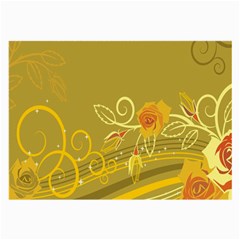 Flower Floral Yellow Sunflower Star Leaf Line Gold Large Glasses Cloth by Mariart