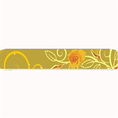 Flower Floral Yellow Sunflower Star Leaf Line Gold Small Bar Mats