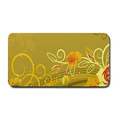 Flower Floral Yellow Sunflower Star Leaf Line Gold Medium Bar Mats