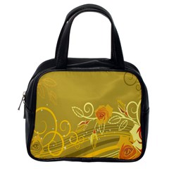 Flower Floral Yellow Sunflower Star Leaf Line Gold Classic Handbags (one Side) by Mariart