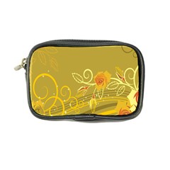 Flower Floral Yellow Sunflower Star Leaf Line Gold Coin Purse