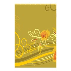 Flower Floral Yellow Sunflower Star Leaf Line Gold Shower Curtain 48  X 72  (small)  by Mariart