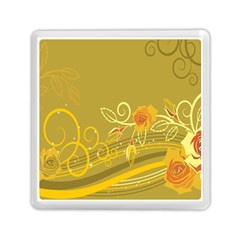 Flower Floral Yellow Sunflower Star Leaf Line Gold Memory Card Reader (square)  by Mariart