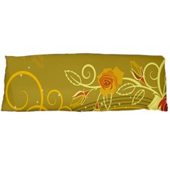 Flower Floral Yellow Sunflower Star Leaf Line Gold Body Pillow Case (dakimakura)