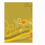 Flower Floral Yellow Sunflower Star Leaf Line Gold Small Garden Flag (Two Sides) Front