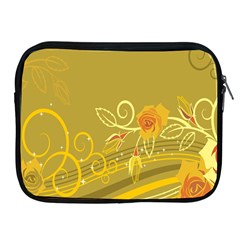 Flower Floral Yellow Sunflower Star Leaf Line Gold Apple Ipad 2/3/4 Zipper Cases by Mariart