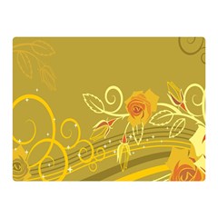 Flower Floral Yellow Sunflower Star Leaf Line Gold Double Sided Flano Blanket (mini)  by Mariart