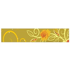 Flower Floral Yellow Sunflower Star Leaf Line Gold Flano Scarf (small)