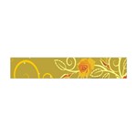 Flower Floral Yellow Sunflower Star Leaf Line Gold Flano Scarf (Mini) Back