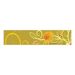 Flower Floral Yellow Sunflower Star Leaf Line Gold Velvet Scrunchie