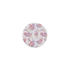 Flower Floral Sunflower Rose Purple Red Star 1  Mini Buttons by Mariart