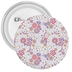 Flower Floral Sunflower Rose Purple Red Star 3  Buttons by Mariart