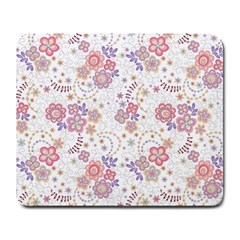 Flower Floral Sunflower Rose Purple Red Star Large Mousepads by Mariart