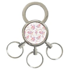 Flower Floral Sunflower Rose Purple Red Star 3-ring Key Chains by Mariart