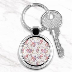 Flower Floral Sunflower Rose Purple Red Star Key Chains (round)  by Mariart