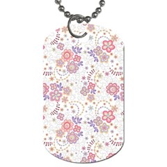 Flower Floral Sunflower Rose Purple Red Star Dog Tag (two Sides)