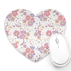 Flower Floral Sunflower Rose Purple Red Star Heart Mousepads by Mariart