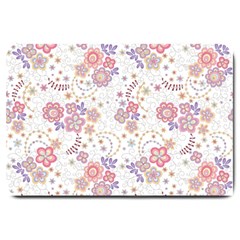 Flower Floral Sunflower Rose Purple Red Star Large Doormat 