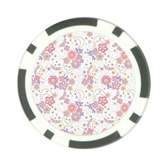 Flower Floral Sunflower Rose Purple Red Star Poker Chip Card Guard by Mariart