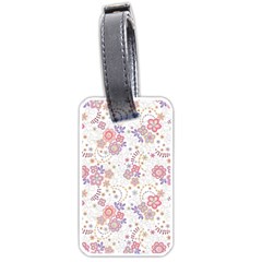 Flower Floral Sunflower Rose Purple Red Star Luggage Tags (one Side)  by Mariart