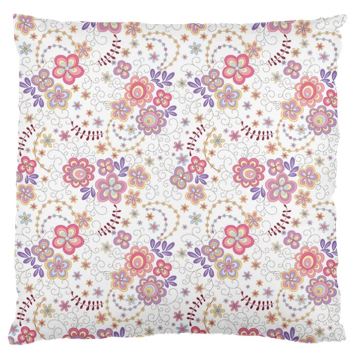 Flower Floral Sunflower Rose Purple Red Star Standard Flano Cushion Case (Two Sides)