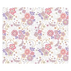 Flower Floral Sunflower Rose Purple Red Star Double Sided Flano Blanket (small)  by Mariart