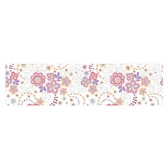 Flower Floral Sunflower Rose Purple Red Star Satin Scarf (oblong)