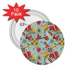 Flower Fruit Star Polka Rainbow Rose 2.25  Buttons (10 pack)  Front