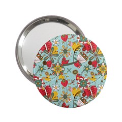 Flower Fruit Star Polka Rainbow Rose 2 25  Handbag Mirrors by Mariart