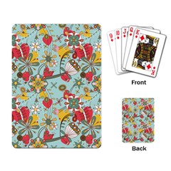 Flower Fruit Star Polka Rainbow Rose Playing Card by Mariart