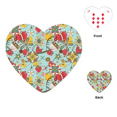 Flower Fruit Star Polka Rainbow Rose Playing Cards (heart)  by Mariart