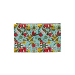 Flower Fruit Star Polka Rainbow Rose Cosmetic Bag (small) 