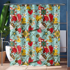 Flower Fruit Star Polka Rainbow Rose Shower Curtain 60  X 72  (medium) 