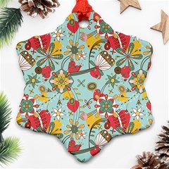 Flower Fruit Star Polka Rainbow Rose Snowflake Ornament (two Sides)